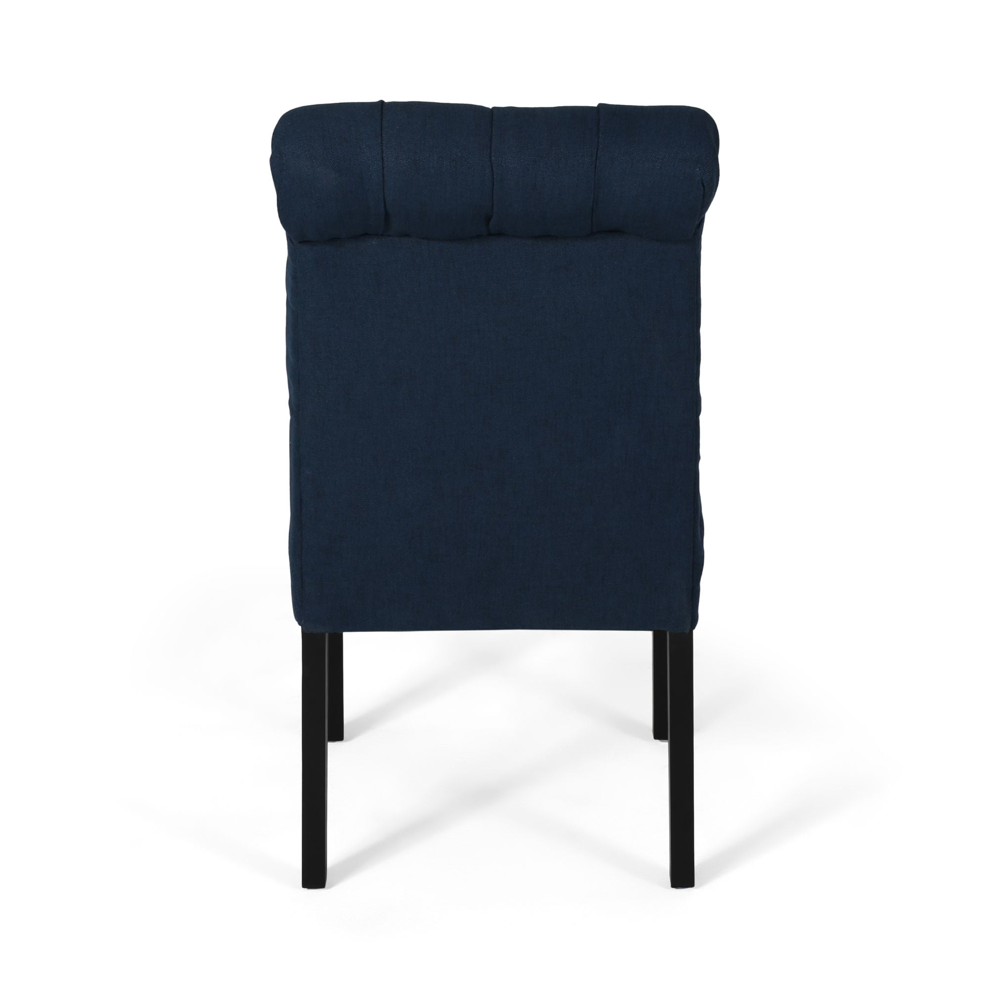 Noble House Cullon Contemporary Fabric Dining Chairs, Set of 2, Navy Blue