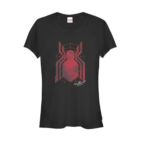 Junior's Marvel Spider-Man: Homecoming Logo Web  Graphic Tee Black 2X Large