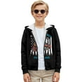 thumbnail image 6 of Uourmeti Art Trains Pattern Boys Kids Sporty Zip Up Jacket Hooded Long Sleeve with Pockets Athletic Top for Gym Size 10-12, 6 of 7