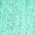 thumbnail image 1 of Ahgly Company Indoor Square Solid Turquoise Blue Modern Area Rugs, 3' Square, 1 of 4