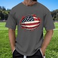 thumbnail image 2 of Men's Clothing Men's Fashion Rugby Print Short Breathable And Comfortable T Shirt Men Clothes Men Summer Fashion Tops Fitted Shirt Pack of Long Sleeve T Fitted Long Sleeve Tops Gray L, 2 of 4