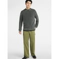 thumbnail image 2 of No Boundaries Men's & Big Men's Thermal Stitch Crewneck Sweater, Midweight, Sizes XS-3XL, 2 of 5