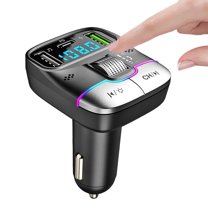 Bluetooth 5.3 Car Adapter, FM Transmitter Car Adapter, Cigarette Lighter Adapter with USB Fast Charger, Radio Music Adapter LED Display Hands-Free Calling Suitable for Cars Suv Trucks