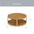 thumbnail image 4 of My Texas House Haven Round Coffee Table with Warm Brown Finish, 4 of 8