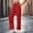 Red, variant on Women's Wide Leg Pants Bundle Foot Elastic Waist Drawstring with Pockets