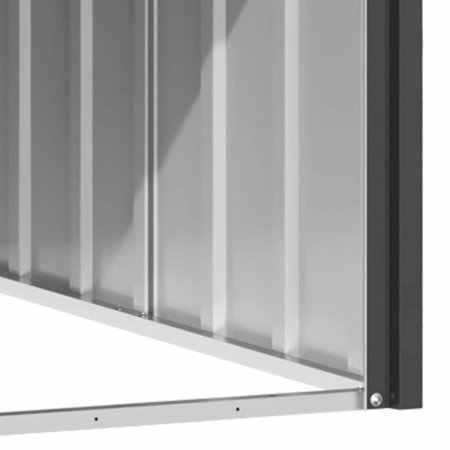 vidaXL 犬小屋 アントラシート 116.5x153x81.5 cm 亜鉛メッキ鋼動物 ペット用品 ペット用品 犬用品 ドッグハウス 代引不可
