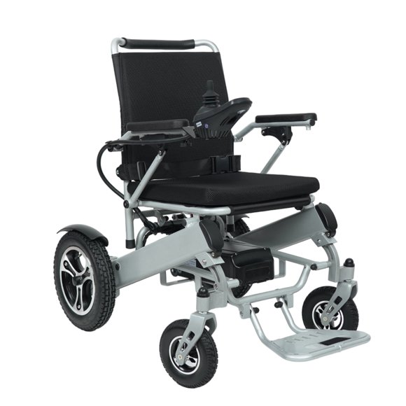 Silla de Ruedas Eléctrica Plegable | Compacta, Todo Terreno, Estructura de Aluminio, Respaldo Acojinado, Control Remoto Bluethooth