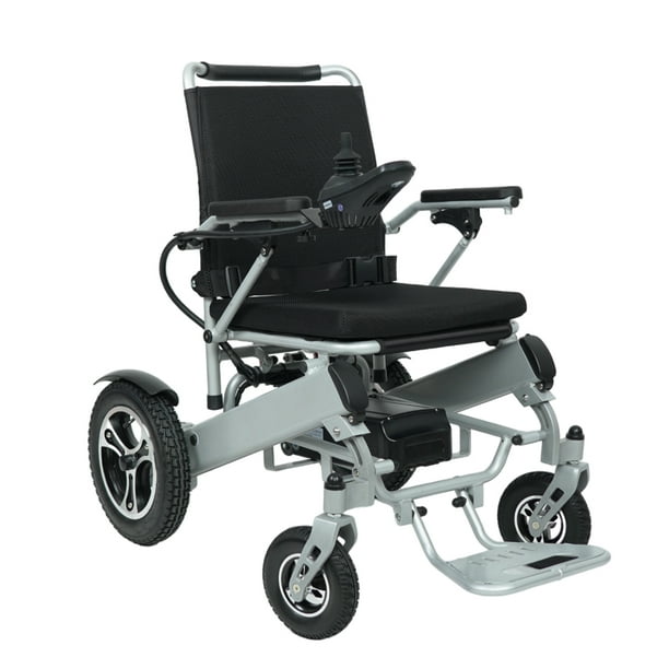Silla de Ruedas Eléctrica Plegable | Compacta, Todo Terreno, Estructura de Aluminio, Respaldo Acojinado, Control Remoto Bluethooth