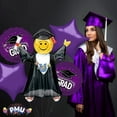 thumbnail image 6 of PMU Graduation Jumping Smiley Grad Balloon Bouquet | Jumping Grad Mylar Balloons | Jump for Joy Graduation Smiley Grad Balloon | Grad Foil Balloons | Purple (5/Pkg) Pkg/1, 6 of 8
