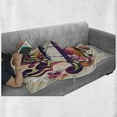 thumbnail image 6 of Boho Soft Flannel Fleece Throw Blanket, Peace Van Funny Minivan Explorer Caravan Paisley Antiqued Look Groovy Retro, Cozy Plush for Indoor and Outdoor Use, 70" x 90", Multicolor, by Ambesonne, 6 of 6