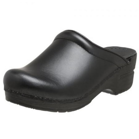 Dansko Women's Sonja Box Leather Clog,Black,40 EU / 9.5-10 B(M)