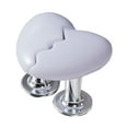 thumbnail image 1 of AMLESO Broken Heart Shaped Toilet Press Button Toilet Flush Button Aid for Bathroom White, 1 of 8