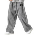 thumbnail image 3 of Men's Solid Color Corduroy Pants Loose Straight Leg Comfortable Outdoor, 3 of 4