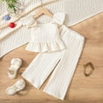 thumbnail image 3 of Girl Summer Clothes Ruffles Casual T-Shirt Tops + Pants Pants Girls Two Piece Outfits 2-3 Years Girl Outfits, 3 of 7
