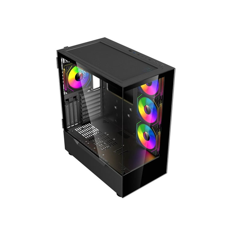 DIYPC ARGB-Q18.V2-BK Black USB3.0 ATX Mid Tower Gaming