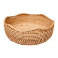 thumbnail image 1 of Handwoven Storage Basket Rattan Storage Tray Wicker Breakfast Picnic Basket Big, 1 of 9