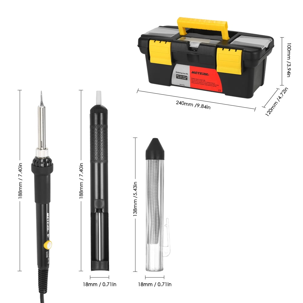 Meterk 14 en 1 Électrique Fer À Souder Kit 60 W Réglable Température De Soudage