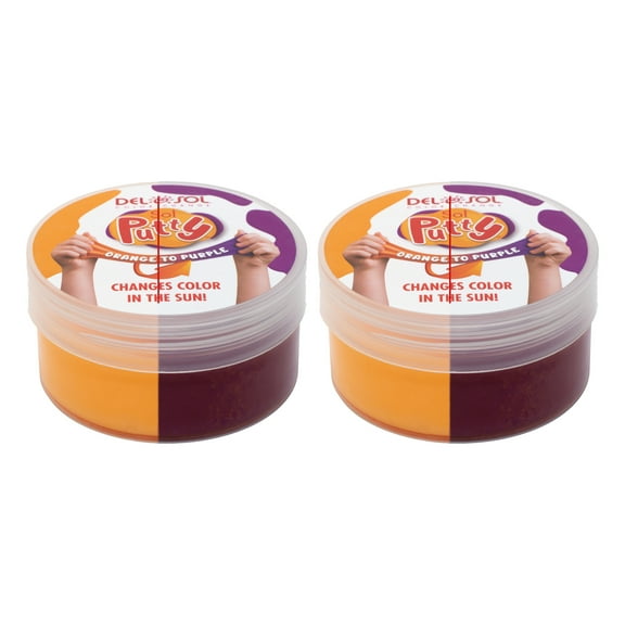 Color-Changing Sol Putty - Orange to Purple by DelSol for Unisex - 1 Pc Putty - Pack of 2