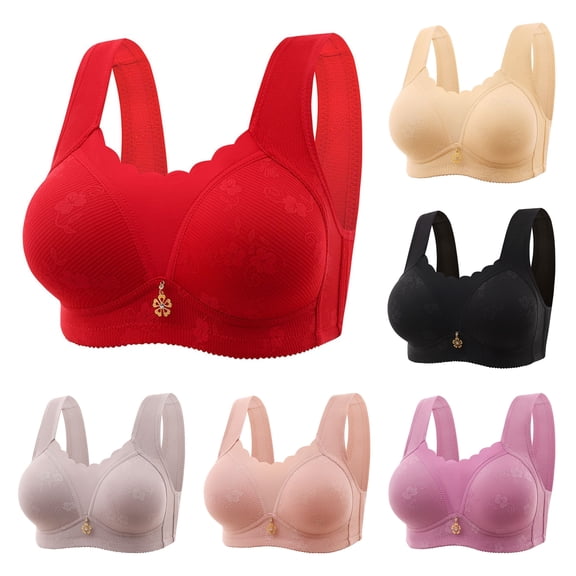 SPZTSX Push Up Bras for Women Sexy Full Coverage Corset No Underwire Bra Plus Size for Large Breasts with Support
