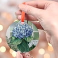 thumbnail image 4 of Hydrangeas Flowers Ornament Suncatcher, Hydrangeas Window Hanger, Floral Wall Hanging, Birth Month Flower Gift, Flower Lover Gift, 2025, Holiday 2025, Holiday Decoration, Seasonal, 4 of 5