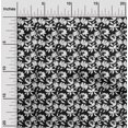 thumbnail image 2 of oneOone Rayonne Blanc et Noir Tissu Floral Matière de Robe Tissu Imprimé Tissu au Mètre 56 Pouces de Large, 2 of 5