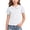 White, variant on Girls Ruffle Short Sleeve Golf Shirts Kids Turn Down Button Collar School Uniform Pink Blouses 1-15 Years