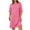 Hot Pink, variant on Women Trendy T Shirt Dress Round Neck Short Sleeve Pull-On Mini Dresses Loose Fit Comfy Casual Clothes Solid Color