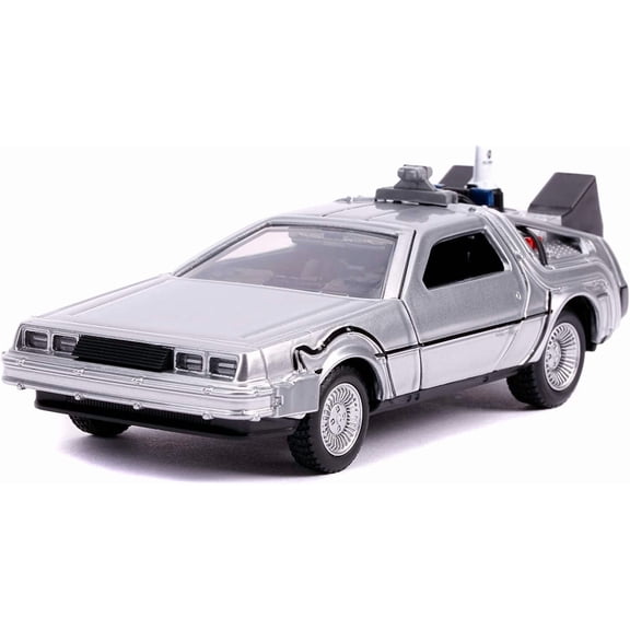 DeLorean DMC (Time Machine) Silver "Back to the Future Part II" (1989) Movie "Hollywood Rides" Series 1/32 Diecast Model Car by Jada