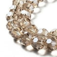 thumbnail image 3 of Electroplate Transparent Glass Beads Strands Faceted(32 Facets) Round Pearl Luster Plated Tan 10mm Hole: 1.2mm about 65~69pcs/strand 23.03~24.49 inch(58.5~62.2cm), 3 of 4