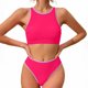 thumbnail image 5 of Traje de baño de una pieza para mujer Traje de baño de una pieza de color sólido para mujer Traje de baño de bikini de moda con cuello en V Traje de baño de moda de playa para mujer Trajes de baño de, 5 of 9