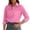 Hot Pink, variant on Womens Loose Long Sleeve Shirt Fashionable Elegant Top for Daily Casual Wear Lightweight Flowy Blouse Spring Fall, Yellow, S