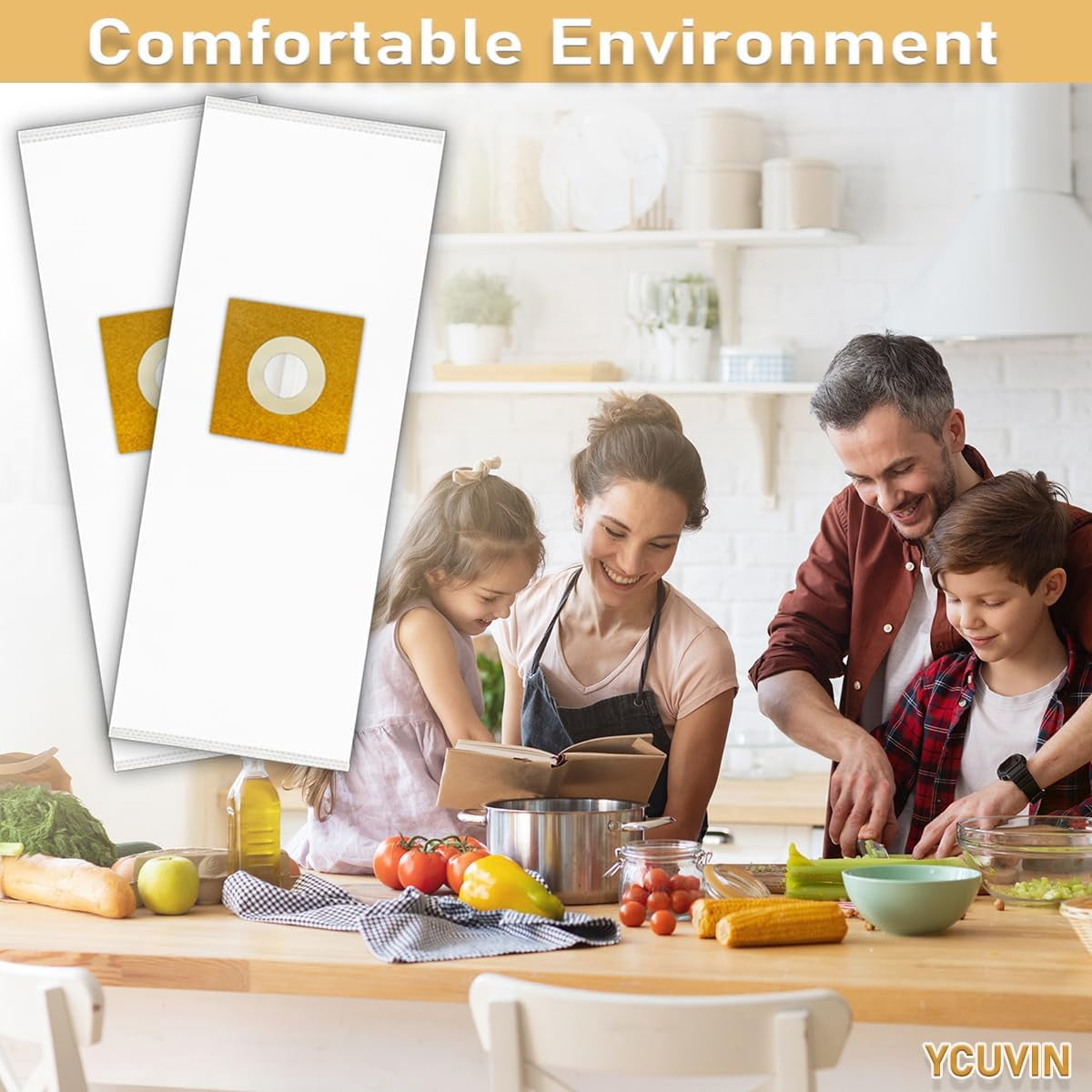 9 Packs Type Y Z HEPA Cloth Vacuum Bags Compatible with Hoover Windtunnel Vacuum AH10040 4010801Y 4010100