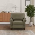 thumbnail image 6 of Cterwk Single Seat Armchair with Wood Frame, Faux Leather Accent Chair for Living Room, Office, Gray, 6 of 6