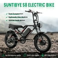 thumbnail image 6 of SUNTIBYE S8 Fat Tire Electric Bike 20", 3000W Dual Motor E-Mountain Bike for Adults, 32MPH 7-Speed Ebike,48V 25AH UL2849, Black, 6 of 12