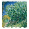 thumbnail image 2 of Ambesonne Painting Shower Curtain, Impressionist Countryside, 69"Wx70"L, Jade Green Azure Blue, 2 of 4