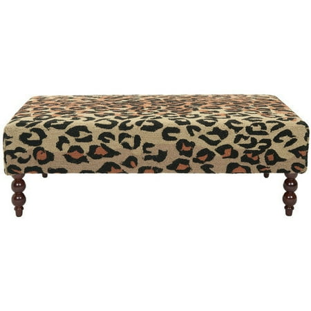 Safavieh Leopard Upholstered Ottoman