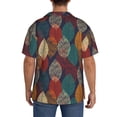 thumbnail image 3 of KLL Autumn Leaves Print Men's Shirt Short Sleeve Button Down Summer Cuba Beach Shirts- 4X-Large, 3 of 5