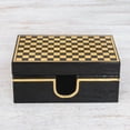 thumbnail image 2 of NOVICA Lacquered wood box, 'Chess', 2 of 7