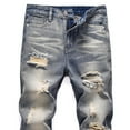 thumbnail image 3 of SILVERCELL 5-13T Kids Boys' Vintage Ripped Straight-Leg Jeans Destroyed Distressed Washed Denim Jeans Casual Streetwear Long Pants, Sizes 5-13 Years, 3 of 7