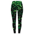 thumbnail image 4 of Neewe Women's St. Patrick's Day Printed High Waist Yoga Long Yoga Pant Running Yoga Loose Leisurely Pants-Black XL, 4 of 5