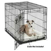 Midwest Homes For Pets / QuietTime White Fleece, Filled Bolstered Bed/ Fits 36-inch Crate/ Model-40236