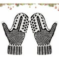 thumbnail image 5 of The Naughty List Mittens Hand Knitted Cozy Winter Gloves for Women with Secret Attitude(Black), 5 of 5
