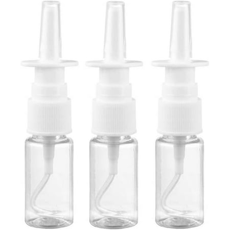 Pekkaxy 3pcs 10ml Nasal Spray Bottles Mist Spray Bottle Clear Empty Rhinitis Care Sprayer Direct Spray Container for Saline Essential Oils