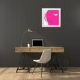 thumbnail image 3 of Grey, Jace 26x26 White Modern Wood Framed Museum Art Print Titled - Pink Face, 3 of 4