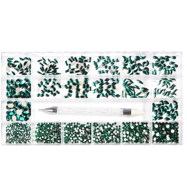 Diamantes de imitación de cristales para uñas, diamantes de imitación para decoración de uñas, para manualidades de bricolaje