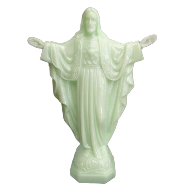 Monstrate Eternal Light Jesus Statue Collectible Plastic for Office Familia Bookroom Tratamientos de ventanas