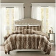thumbnail image 5 of OMCHOM Full/Queen 4PC Faux Fur Comforter Set, Winter Thick Heavy Soft Puffy Comfy Comforters Bedding Set,Brown, 5 of 5