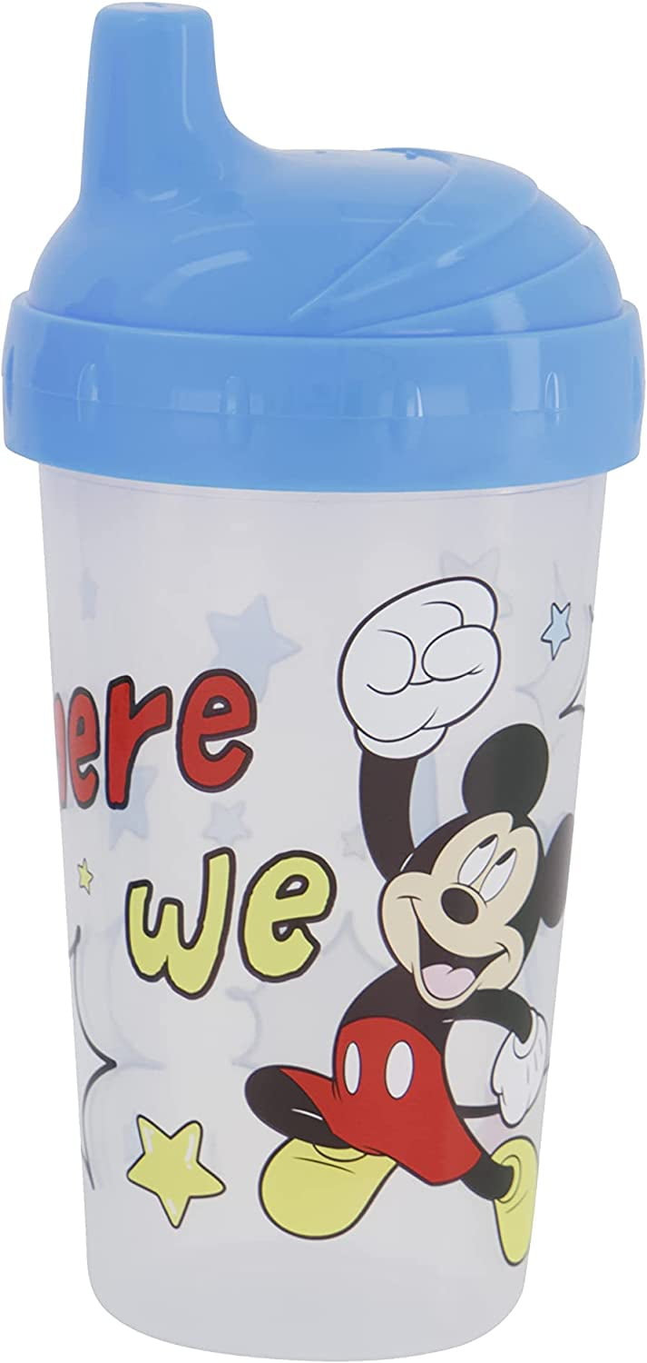  Toddler Sippy Cups for Boys and Girls, 10 Ounce Disney Sippy  Cup Pack of Two with Straw and Lid