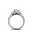 thumbnail image 5 of His Hers Cz Halo and Black Titanium Wedding Engagement Ring Set, 5 of 6