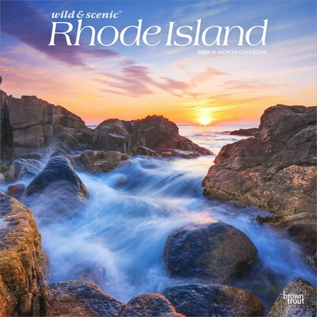Rhode Island Wild & Scenic | 2026 12x24" (Hanging) Wall Calendar | Plastic-Free